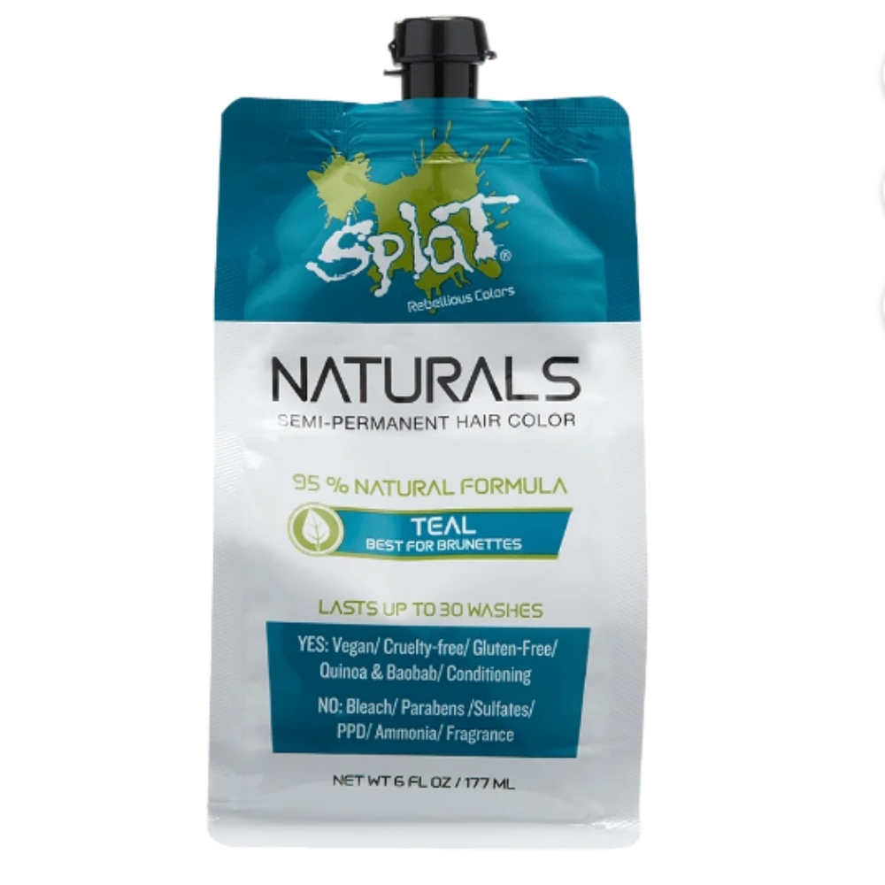 Splat Naturals Semi-Permanent Hair Dye Teal 6 fl oz - 95% Natural Hair Dye